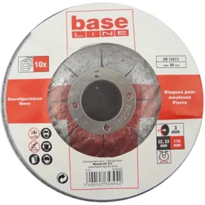 Baseline Doorslijpschijf - Steen - 115mm - 10 Stuks