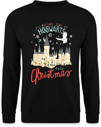 Harry Potter Kerstmis Ik Blijf Liever Op Hogwarts Sweater Heren