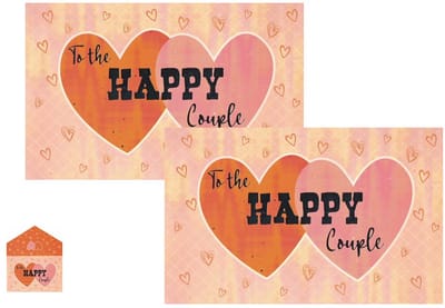 Geld envelop - To the happy couple - Kado-envelop - felicitatie -trouwen - samenwonen - verloving - zomaar -nieuwe woning -2 stuks - geld-envelop - geld envelop