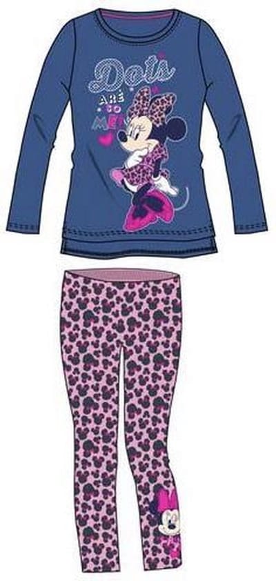 Disney Minnie Mouse - 2-delige set -  blauw/roze - maat 122/128 (8 jaar)