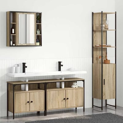 vidaXL - Badkamermeubel - Set - 4 - st - Sonoma - Eik - 33 - x - 33 - x - 185,5 - cm