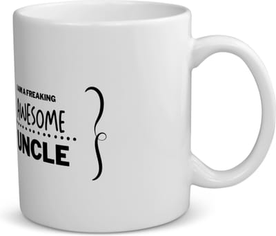Akyol - i am a freaking awesome uncle koffiemok - theemok - Oom - geweldige oom - liefste oom - verjaardag - cadeau - kado - bedankje - geschenk - 350 ML inhoud