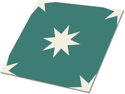 Tulup PVC Tegels - Achtdimensionale Ster Vinyl Tegels - 30 cm x 30 cm - Groente Zelfklevende PVC Tegels - Verpakking van 9 stuks - Zelfklevende Vinyl Tegels - Mozaïek Plaktegels - Vinyl Vloer Tegels - Plaktegels keuken en Badkamer