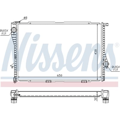Radiator, motorkoeling NISSENS 60648