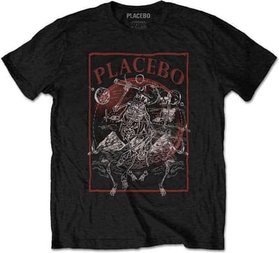 Placebo - Astro Skeletons Heren T-shirt - S - Zwart