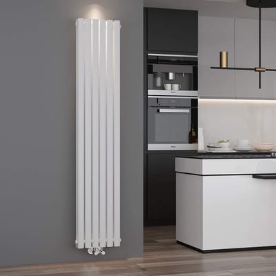 Paneelradiator Buis - Verticale Radiator - Ruimte Verwarmen - Hoge Warmteafgifte - 1800 x 354 mm - Wit