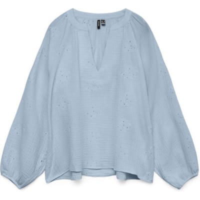 VERO MODA - VMNATALI LS EMB TOP WVN NOOS - Dames - Blouses