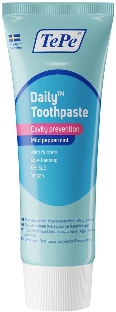 TePe Daily™ Tandpasta – fluoride tandpasta tegen gaatjes – 75 ml