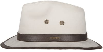 Hatland - UV Fedora hoed voor heren - Wadson - Gebroken wit - maat L (59CM)