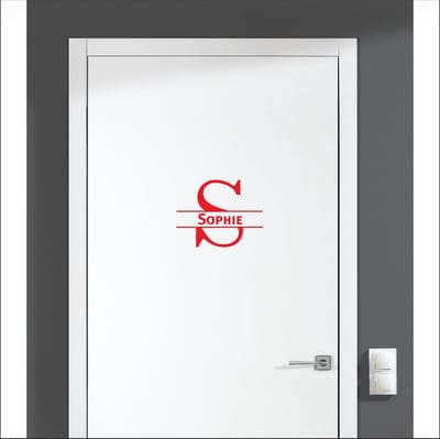 Deursticker Met Naam -  Sophie - Rood