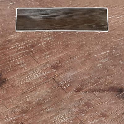 Beton Stempelmat - Textuurmal Vloer - Landschap Verfraaien - Houten Plank Graan - 122 x 30 cm - Grijs
