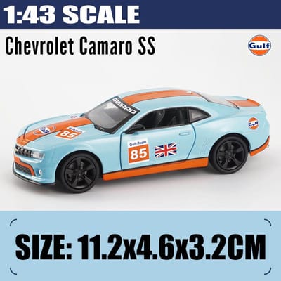 1:43 Gulf Tankstation Fusca Bus Ford Gt  Camaro Race Modelauto Metaal Diecast Hoge Simulatie Decoratieve Ornamenten Verjaardag