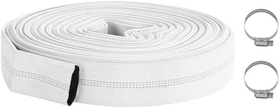 Brandslang PVC - Waterafvoer slang - Hogedruk water - Versterkt met spiraallagen - 20 meter 1 inch - Wit