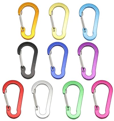 Solidchoice - Kleine Karabijnhaken, 10 Stuks - Mini-Karabijnhaak met Sleutelhangers voor Camping en Vissen