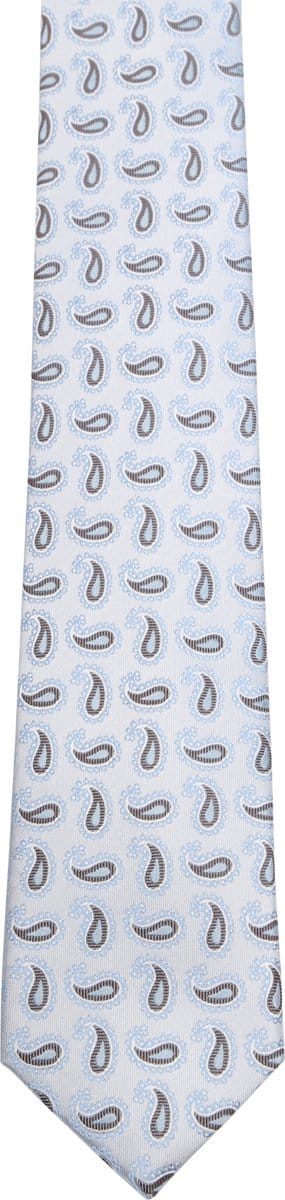 Suitable Stropdas Zijde Paisley Lichtblauw - Paisley - Heren das