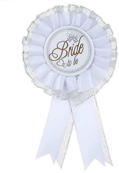 Decoratieve Bruid Pin Badge Satijnen Broche voor Aankomende Bruid - Bruiloft Accessoire