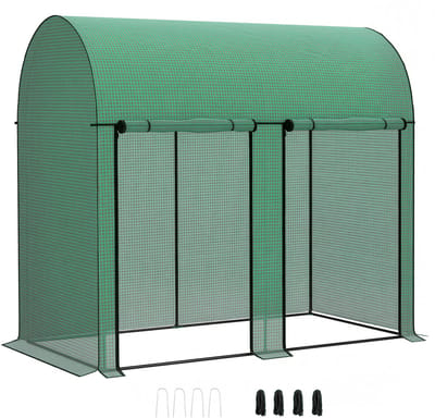 Outsunny-kas-PE-200x100x178cm-groen
