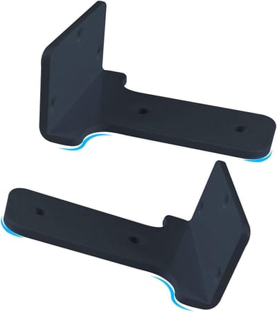 Scheidingswandhouders Set - Plankdragers Onzichtbaar - Zwevende Planken Maken - Verborgen Klem Ontwerp - 25 cm Lengte - Zwart