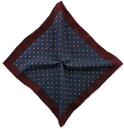 Sir Redman - Pochets - pochet Petit Paisley - donker denimblauw / bordeauxrood / wit