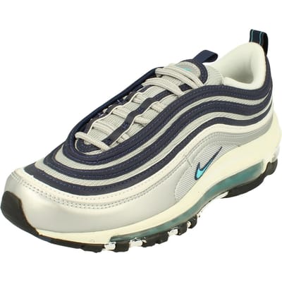 Nike Air Max 97 Damesschoenen, 38.5, Metallic Silver/Midnight Navy/Zwart/Chlorine Blue