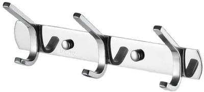 EXCITAT Ophang haken - Kapstokhaak - Garderobehaak - Wandmontage - Garderobekastbeugel - Voor badkamer, keuken, garderobe, deur - 3 haken - Roestvrij staal