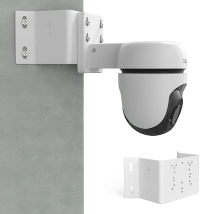Wandhoekhouder - Camera Beugel - Buitenbeveiliging - 90 Graden Flexibel - 7.7x6.6x4.8 cm - Wit