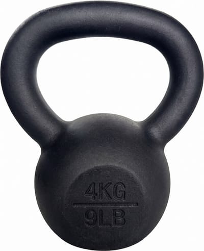 AJ-Sports Kettlebell Pro Gietijzer 4 kg - Kettlebell - Gewichten - Krachttraining - Zwart - Fitness - Geschikt voor Crossfit & Fitness