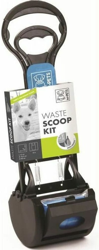 Stoffer en blik MPETS 38 x 12 x 10,5 cm Zwart/Blauw Plastic