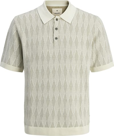 JACK&JONES - JPRBLUJUDE KNIT JAQUARD POLO SS - Heren - Polo's