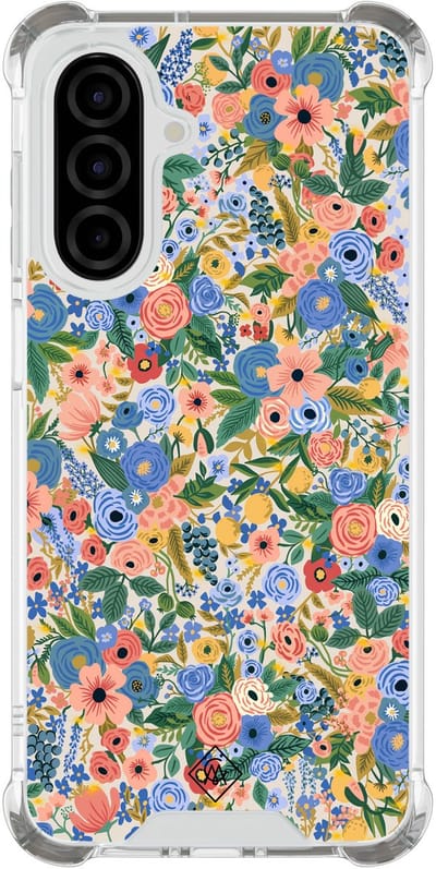 Casimoda® hoesje - Geschikt voor Samsung Galaxy A26 - Blue Gardens - Shockproof case - Extra sterk - TPU/polycarbonaat - Blauw, Transparant