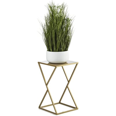 LoftPlant Modern - Plantenstandaard - Modern loftdesign - Staalconstructie - Goudkleurig - 40 cm