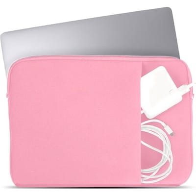Coverzs Laptophoes 13 inch & 14 inch (roze) - Laptoptas dames / heren geschikt voor o.a. 13 inch laptop en 14 Inch laptop - geschikt voor Macbook - Laptophoes met ritssluiting - waterafstotende hoes