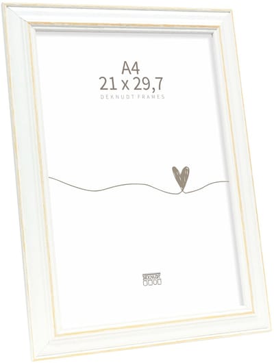 Deknudt Frames fotolijst S221H1 - wit met naturel accent - 21x29,7cm