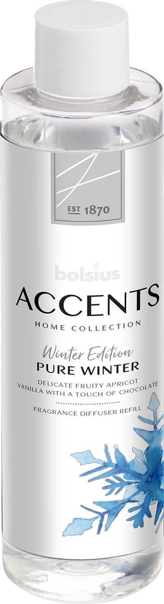 Bolsius Navulling - voor geurstokjes - Accents - Pure Winter - 200 ml