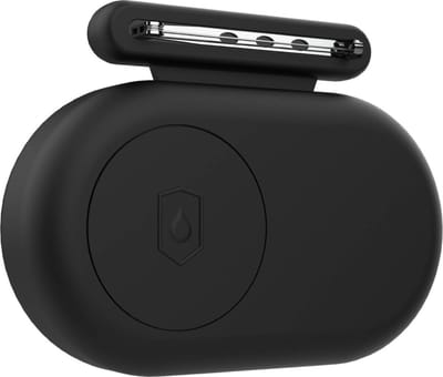Hoesje geschikt voor Samsung SmartTag 2 - Tag houder met speld - Siliconen case - SmartTag protector - Hanger tracker - Veiligheidsspeld - Spullen kwijtraken - Zwart - Jonyx