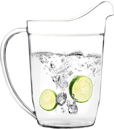 Unyqoos® Transparante Kunststof Waterkan van 2.2 Liter voor Koude en Warme Dranken