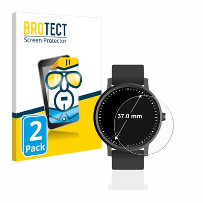 BROTECT - Screenprotector voor Ronde Displays (ø: 37 mm) - Folie Beschermfolie transparant 2 Stuks