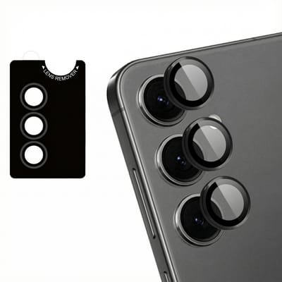imoshion Camera Lens Protector - Geschikt voor Samsung Galaxy S25 - 2 Pack - Zwart