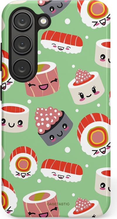 Casetastic Hoesje Geschikt voor Samsung S23 - Stijlvolle Beschermende Duo-layer Case - Sushi wonders