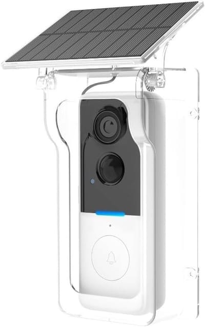 Draadloze Deurbel Camera - Video Intercom Smart Deurbel - Thuisbeveiliging - Zonne-energie Aangedreven - 17 x 9 x 5 cm