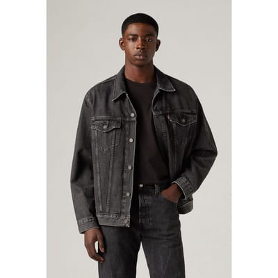 Levi's The Trucker Jacket Blow Away Maat: M | Spijkerjassen Outlet | Heren | Zwart
