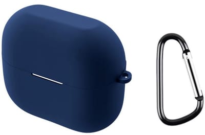 Telestore - hoesje geschikt voor Samsung Galaxy Buds3 FE / Buds 3 / 3 Pro soft case cover - donker blauw - TPU hoesje Beschermhoes - Samsung Galaxy Buds3 FE / Buds 3 / 3 Pro Cover - Buds3 hoesje - gel hoesje met sleutelhanger