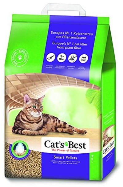 Kattenbakvulling Klontvormend - Houtvezel Korrels - Geur Neutraliseren - 100% Organische Vezels - 20 Liter - Natuurlijk
