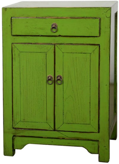 Fine Asianliving Chinese Nachtkastje Groen High Gloss B42xD32xH60cm Chinese Meubels Oosterse Kast