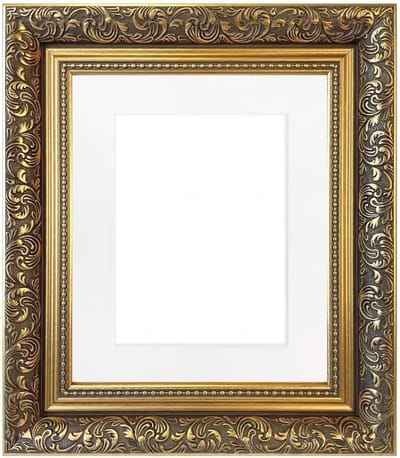 Gouden fotolijst 10 x 8 inch met witte houder