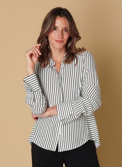 IVY BEAU Syra Tops - Off White/Black - maat 36