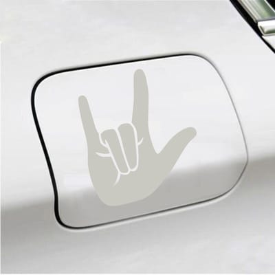 Bumpersticker - Rock N Roll - 14 X 12 - Zilver
