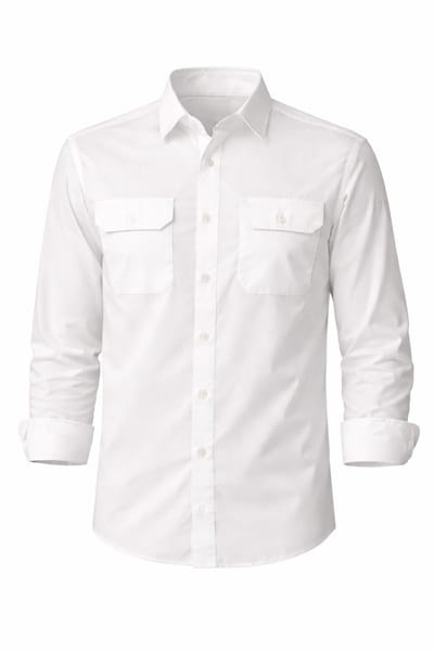 Blouse Greiff Basic man Regular Fit – Wit – Lange mouw – Maat XXL (45/46)