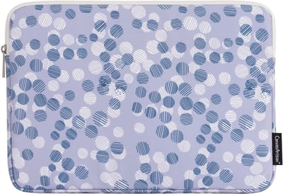 Laptophoes 13 Inch GV – Laptop Sleeve - Geschikt voor Macbook Air & Pro - Dots Blauw Wit