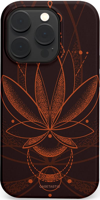 Casetastic Hoesje Geschikt voor Apple iPhone 14 Pro Magsafe - Stijlvolle Beschermende Duo-layer Case - Lotus Groei